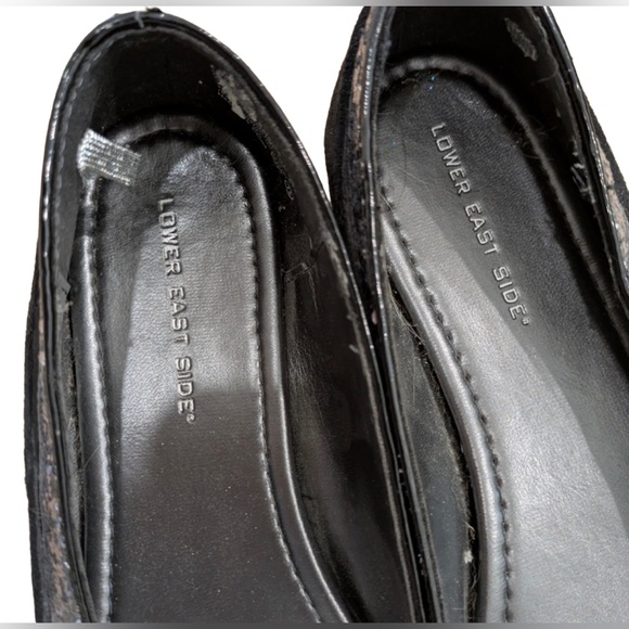 Black Ballet Flats with Silver Trim - Size 7.5 - Picture 3 of 9